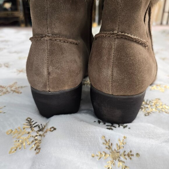 New Sporto Suede Nina Booties with Faux Fur Cuff - Picture 6 of 8